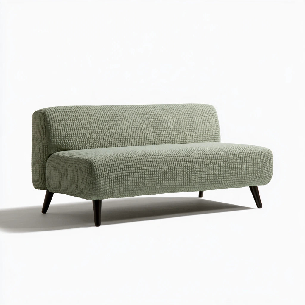 Modułowa sofa rozkładana, o nowoczesnej formie, kolor: szałwiowy