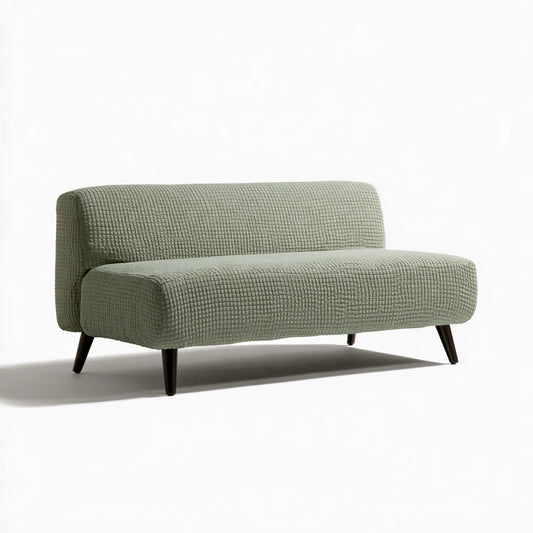 Modułowa sofa rozkładana, o nowoczesnej formie, kolor: szałwiowy