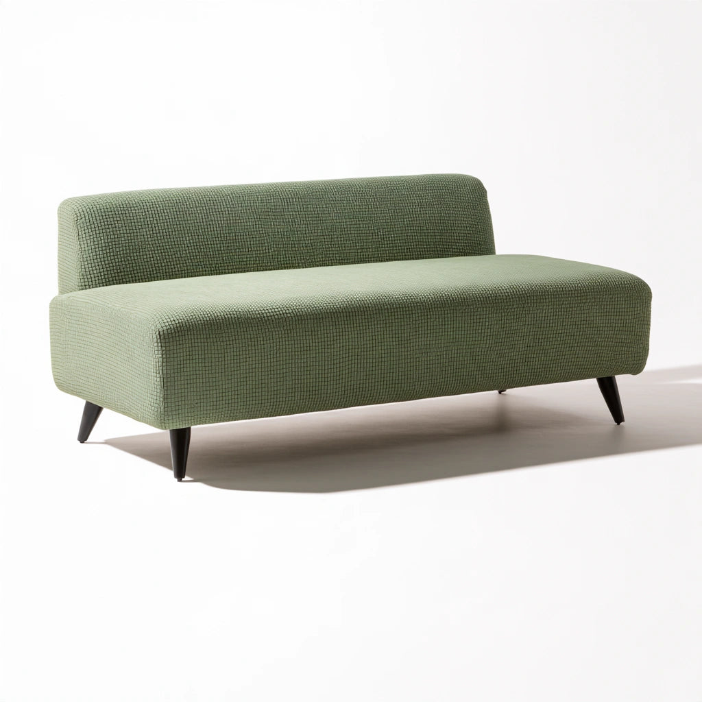 Modułowa sofa rozkładana, o nowoczesnej formie, kolor: szałwiowy